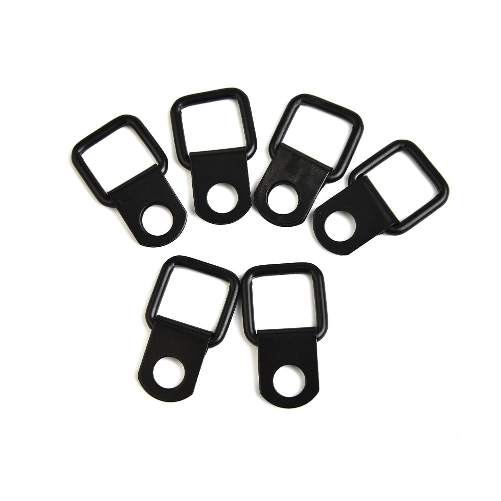 Крюк с D-образным креплением, практичный, антикоррозийный, металлический, точечный, сменный, 6 шт., аксессуары, черное крепление, прочный