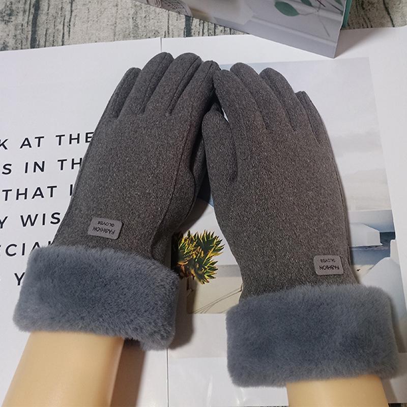 Осенне-зимние уличные велосипедные перчатки Ветрозащитные Морозостойкие Теплые Сенсорные Пятипалые Перчатки для Вождения и Велоспорта