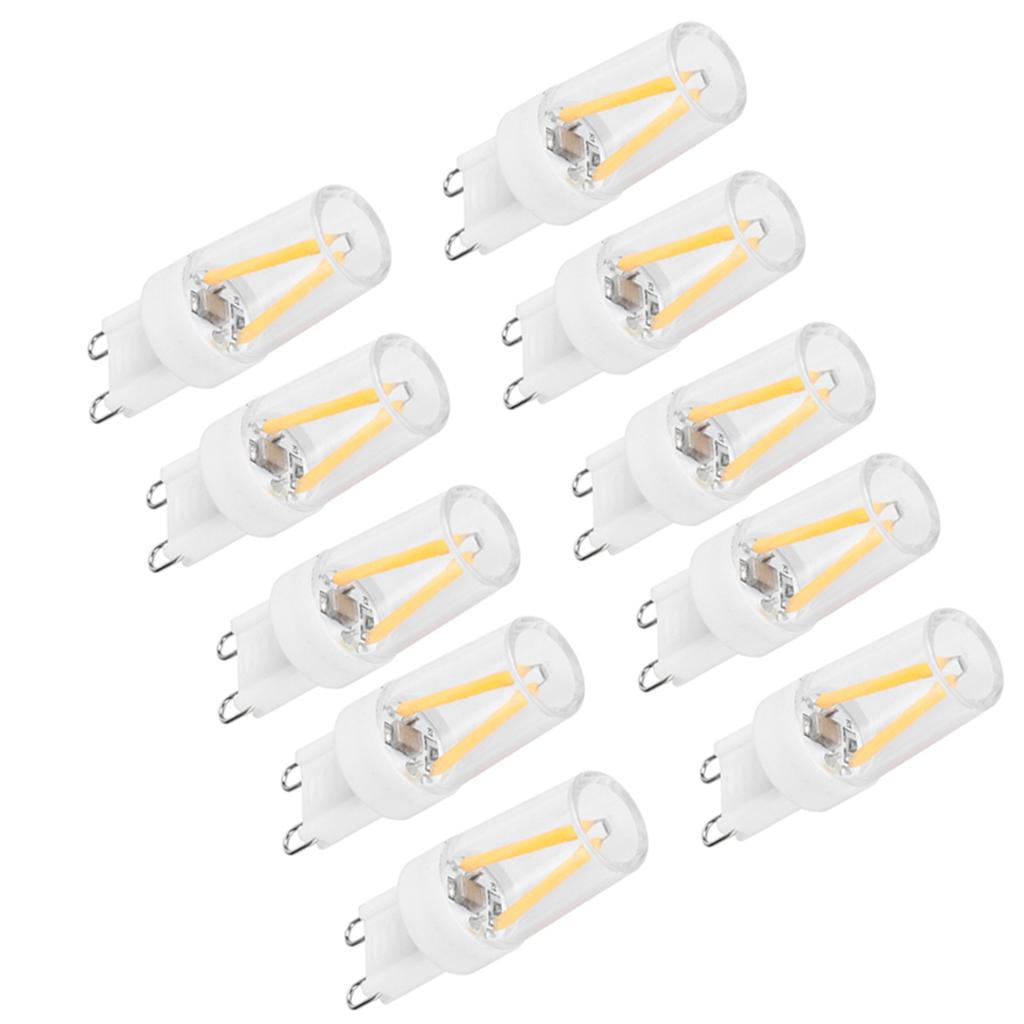 10Pcs G9 Base LED Light Bulbs 1.5W AC110V BiPin Bulb for Chandelier Ceiling Light Wall Lamp