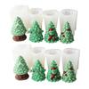 Christmas Tree Candle Mold for Making Candle Soap Fondant Decors Silicone Molds Chocolate Baking Craft Gypsum Ornament
