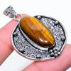 Tiger Eye Handmade 925 Sterling Silver Jewelry Pendant 1.97" O4n06