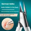 Professional Stainless Steel Toenail Clippers for Ingrown Nails, Straight Edge Sharp Blade, Modern Design, Unscented
