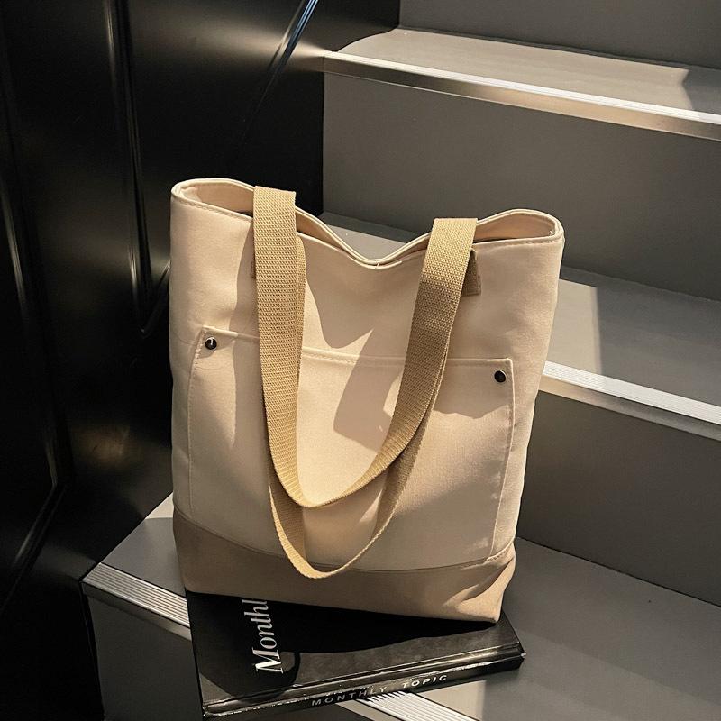 Women's Bag Student Canvas Bag New Simple Large-capacity Shoulder Bag Casual Portable Tote Bag