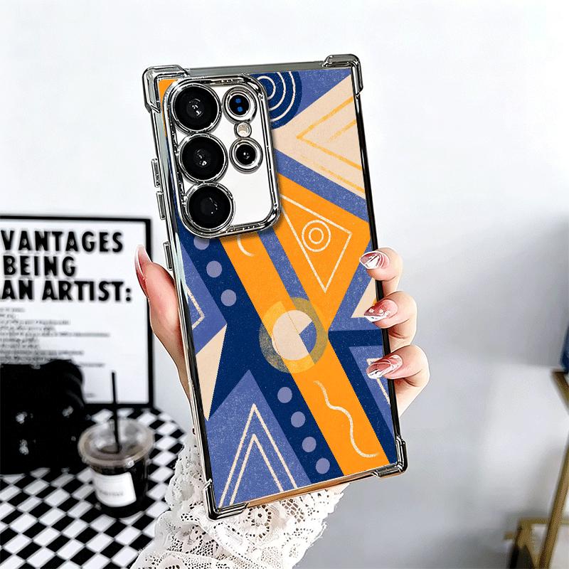 Абстрактная Геометрия Поп-Арт Дизайн Мягкий Чехол Для Телефона Для Samsung Galaxy S26 Ultra S25 Edge S24 FE S23 Plus S22 S21 + S20 Покрытие Анти
