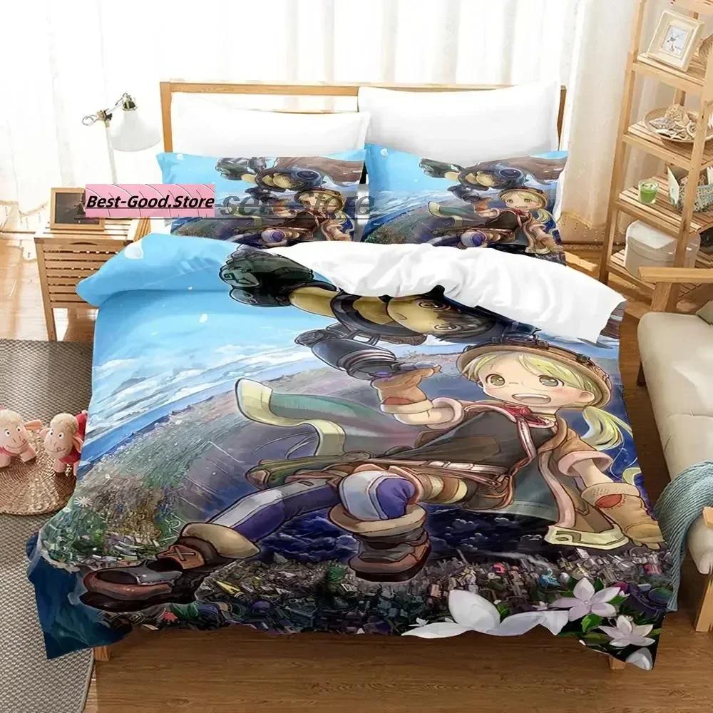 New Made In Abyss Bedding Set Duvet Cover Sheet Printed Bed Set Pillowcase Bed Full Queen King Size Comforter Bedroom