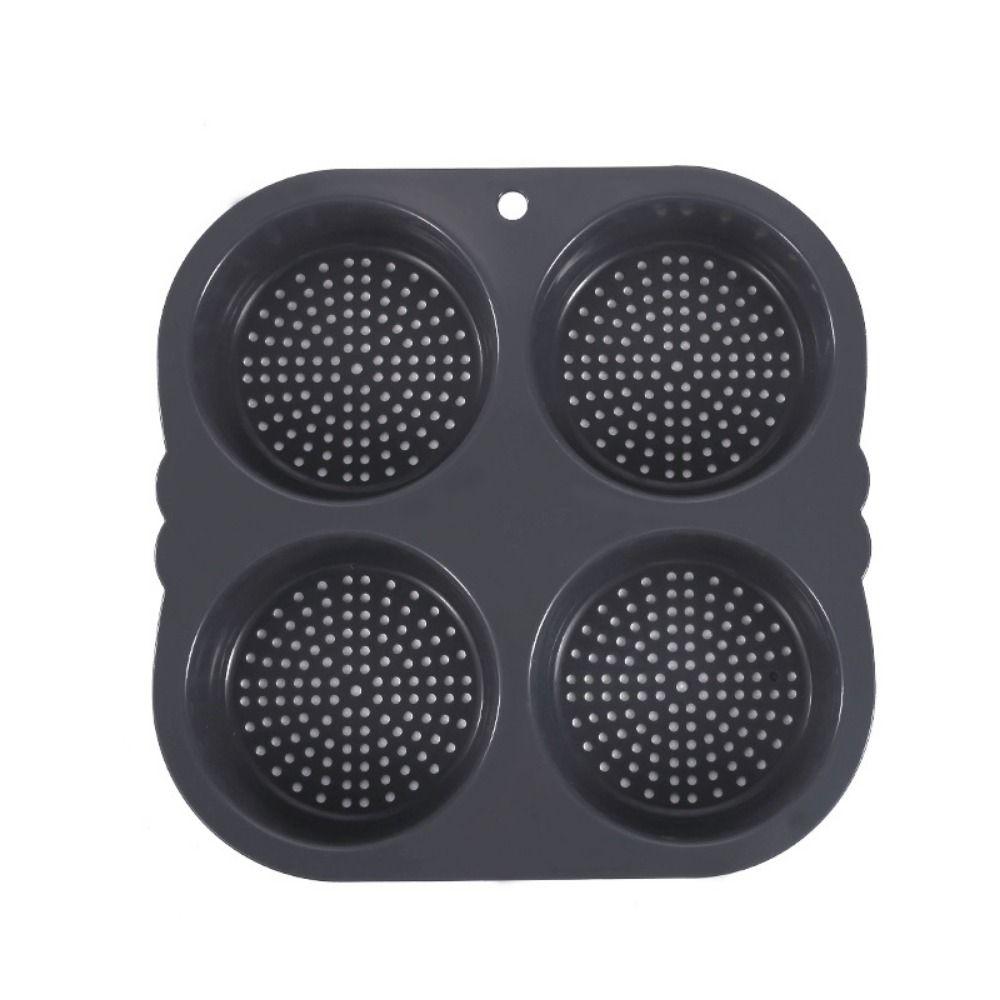 Non-stick Hamburger Bun Mold Silicone Baking Tray Heat Resistant Bread Loaf Pan Sandwich