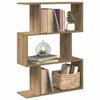 VidaXL 3-Tier Room Divider Shelving Unit Artisan Oak, Bookcase, Book Holder, Display Shelf, 858119