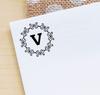 Printtoo Alphabet V Monogram Octagon Celtic Swirl Frame Self Inking Rubber Stamp Office