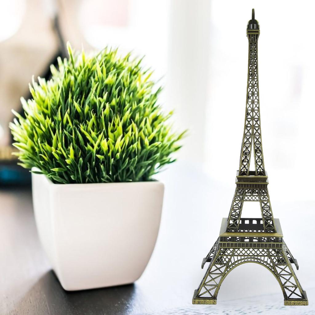 38cm Unique Iron Tower Model Statue Decor Household Craft Home Decoration Birthday Gift