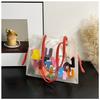 Stylish Large Capacity Jelly Tote Bag For Women In Trendy Colors Ideal For Casual Summer Outings