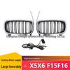 BMW X5 X6 F15 F16 2014-2017 Dual Bar Gloss Black Grille with Light Strip