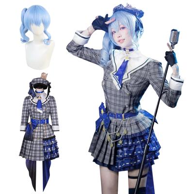 Suisei Hoshimachi Косплей с париком Vtuber Косплей Костюм Взрослый Костюм Культурный Фестиваль Мероприятие Live2D Костюм Сценическая Одежда Парик Hoshimachi [Kamizu
