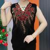 Женские летние топы с V-образным вырезом, без рукавов, свободный крой, топы с цветочным принтом, праздничные вечеринки, жилет
