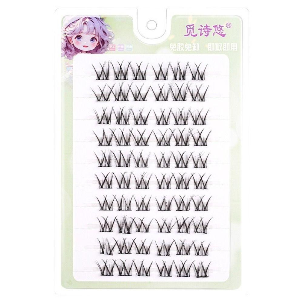 5D Самоклеящиеся Накладные Ресницы Мягкие Сегментированные Пучки Ресниц Без Клея Накладные Ресницы Макияж