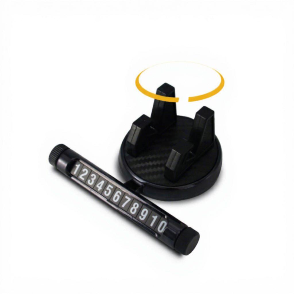 Multifunction 360 Rotatable 2-in-1 Car Phone Holder Aromatherapy ABS Material Temporary Parking Number Plate Dashboard Mount
