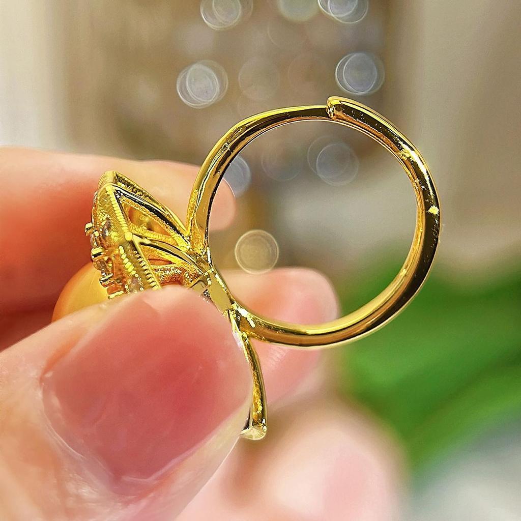 CMM Уникальный стразовый жемчуг, большое регулируемое кольцо, вечерние ювелирные изделия, офисное женское обручальное кольцо, кольцо на палец, золотые украшения для женщин