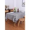 Checkered Tablecloth, Suitable for 6-Person Dining Tables, 120x180cm, Stain-Resistant, Non-Slip, Large Size (Black Check)