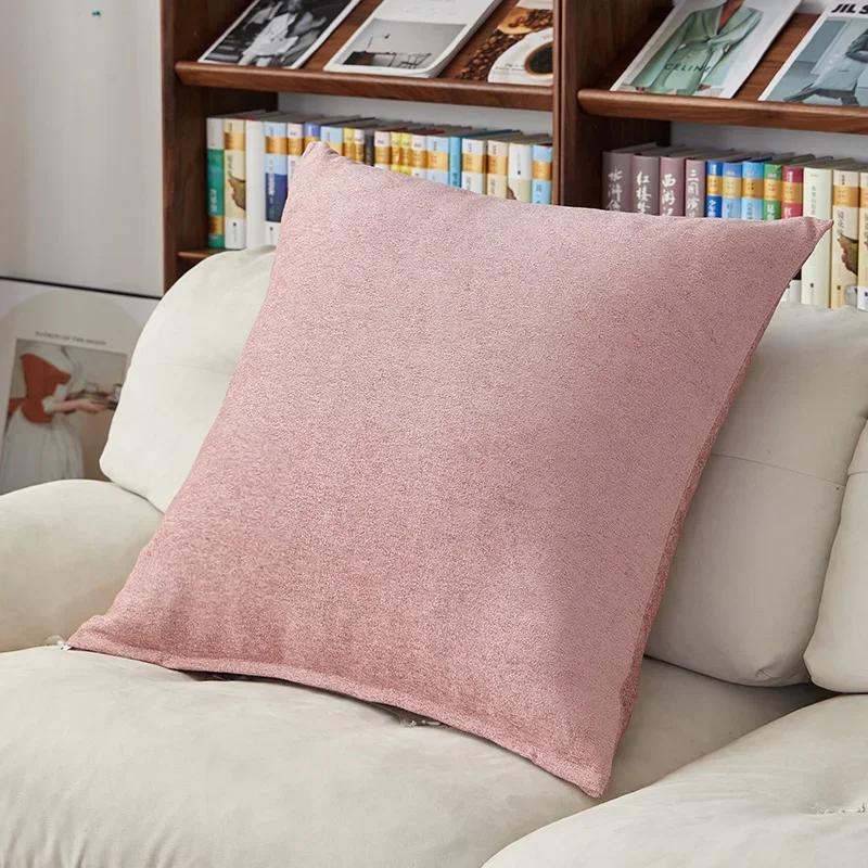 60x60/80X80CM Soft Chenille Large Square Pillow Cover Sofa Cushion Living Room Back Bedside Cushions Case Protector Solid Color