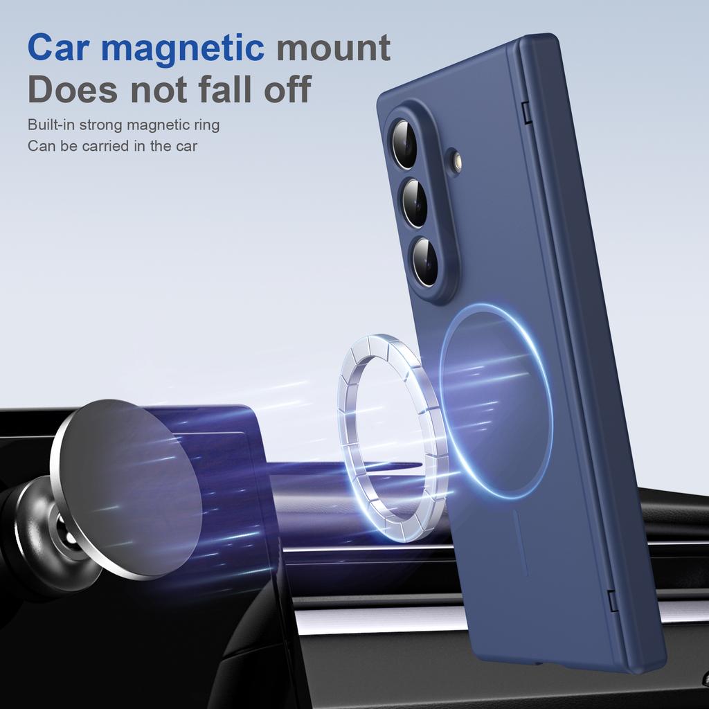 For Samsung Galaxy Z Fold 8 Ultra 8/7/6/5/4 Full Cover Magnetic Case with Tempered Glass Front Film Anti-Fingerprint Phone Case