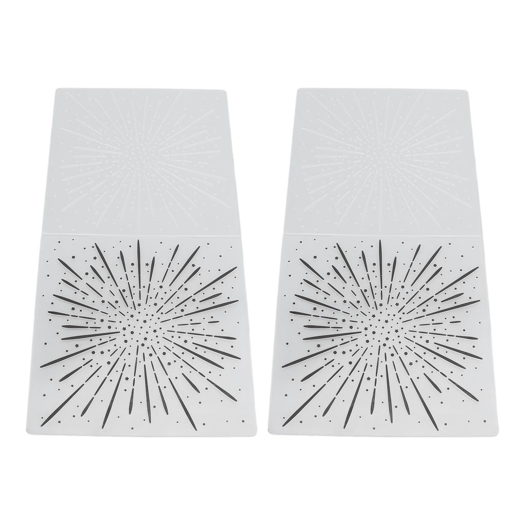 2 шт. Папки для тиснения Пластиковый материал Прозрачный внешний вид Изготовление тисненого шаблона для карты