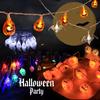 Halloween LED Fairy String Lights: Pumpkin, Ghost, Skull Decorations for Spooky Festivities