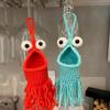 Creative Shrimps Shaped Woven Hanging Basket Wall Storage Bag Knitted Hanging Bag