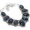 Labradorite Gemstone Handmade 925 Silver Jewelry Necklace 18" JCN484-443