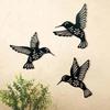 Indoor And Outdoor Hummingbird Wall Decoration Home Garden Art Decoration Sculpture Statue Metal Hollow Iron Hanging Decoration