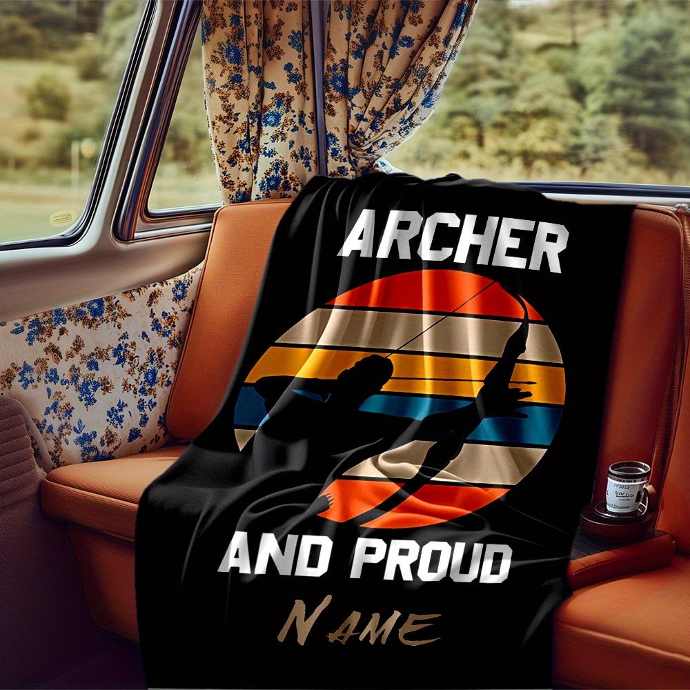 Archer And Proud Sunset Blanket Personalized Name Soft Comfortable Stylish Blanket Car Blanket Perfect For Travel Camping Outdoor Home Suitable For