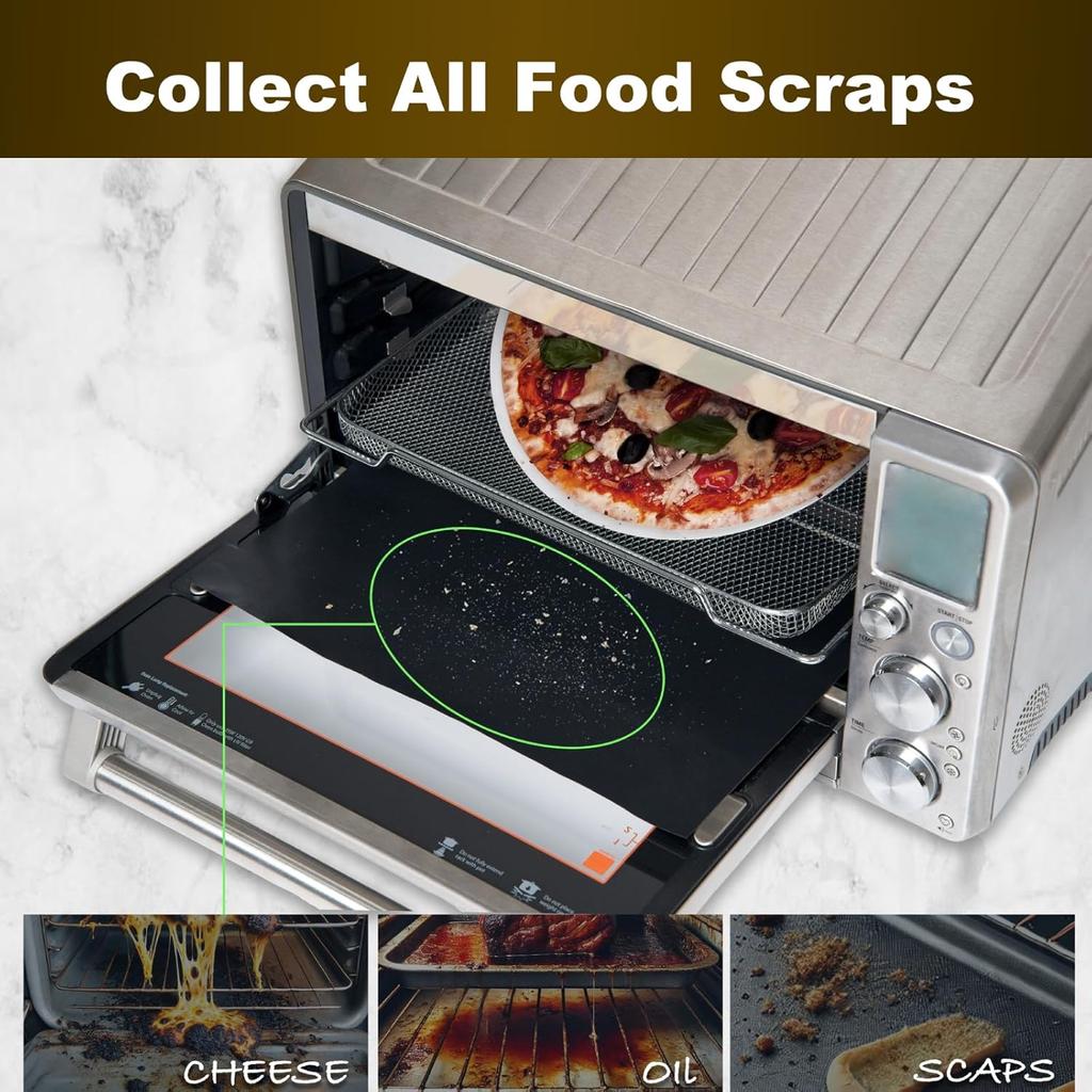 4 Pack Air Fryer Liners for Nuwave Bravo Air Fryer Toaster Smart Oven, Baking Mat Air Fryer Liners Reble Compatible with Nuwave 30-QT XL Capacity