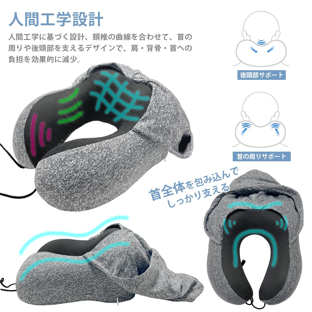 Neck Portable Airplane Neck Memory Foam Neck Large Latest Model Hides No Neck Travel U Neck Cushion Eye Ear Storage Sleeping In Night Good Sleep