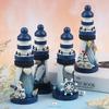 Nautical Wooden Lighthouse Beacon Tower Beach Starfish Shell Diy Crafts Ornament