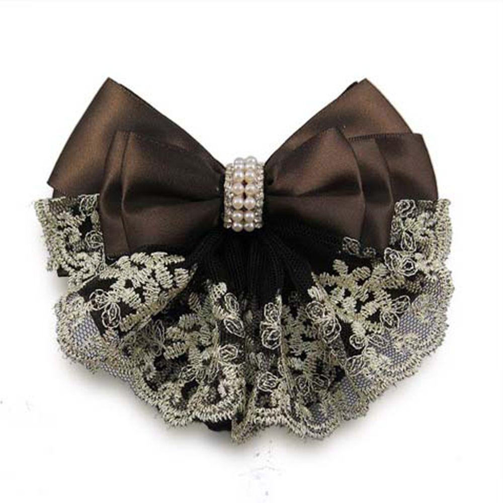 Профессиональные женские аксессуары для волос Цветочные кружевные заколки Кружевной бант Бант Сетка для волос Заколки Зажим для волос