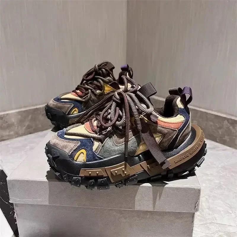 Мужская платформа смешанных цветов повседневная обувь универсальные кроссовки мужские модные кроссовки нескользящие удобные Zapatillas De Hombre 2024