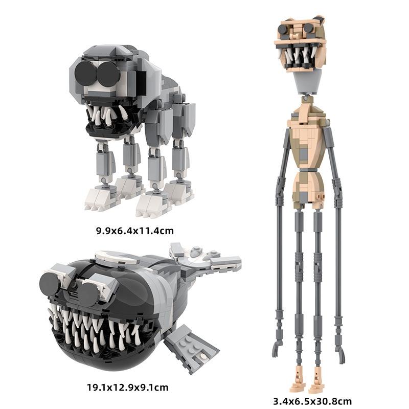 Zoonomaly Игрушка-фигурка Zoonomaly Zoo Blocks Набор блоков Zoonomaly Фигурка из игры ужасов Zoonomaly Кирпичный Страж Кот Коала Монстр Животные Строительство