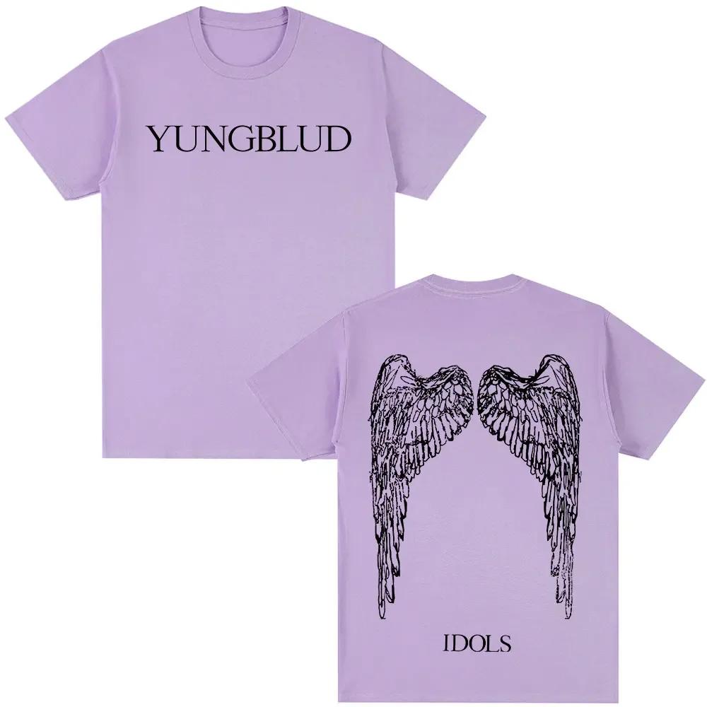 Yungblud Idols Wings Album Tour T Shirt Fans Gift Unisexs Wounisex Hip Hop Short Sleeve Tshirts Oversized Casual Cotton Tshirt Blac