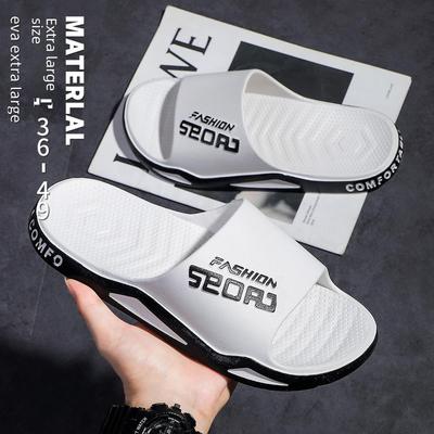 Модные нескользящие летние тапочки: Большие размеры для мужчин и женщин: одежда для улицы, дома и ванной комнаты, дезодорирующие средства для комфорта.