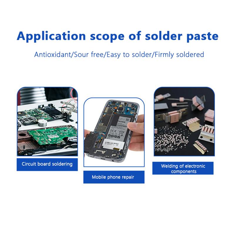 Флюс для паяльной пасты Низкотемпературная канифольная сварка Безотмывочный бессвинцовый высокочистый электрический паяльник Техническое обслуживание паяльника Масло для пайки