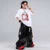 Kids Hip Hop Dance Outfit Set Boys Girls Street Performance Short Sleeve Costume