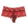 Сексуальные женские однотонные прозрачные бесшовные трусики с низкой талией, женские кружевные трусики с цветочным принтом на бедрах