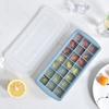 Форма для кубиков льда с крышкой, 21 ячейка, большая квадратная, силиконовая, пищевой силикон, легко доставать, защита от проливания, для морозильной камеры