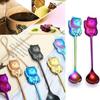 Creative 304 Stainless Steel Cartoon Lucky Cat Spoon Gift Coffee Stirring Spoon Ice Cream Ice Cream