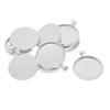 10Pcs Blank Round Bezel Tray Base for 42x33mm Cabochon Necklace Pendant 30mm
