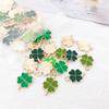 48pcs Four Leaf Clover Four Leaf Clover Charm Pendants Alloy Shamrock Charms  for DIY Crafts