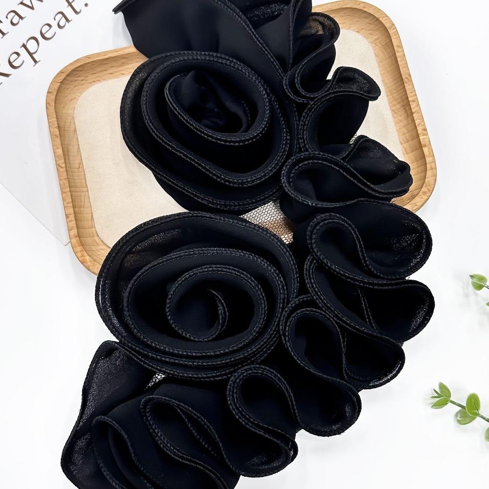Detachable 3D Floral Decoration Cloth Fabric Collar Flower Brooch for Women Pins Lace Flower Corsage Lapel Pins