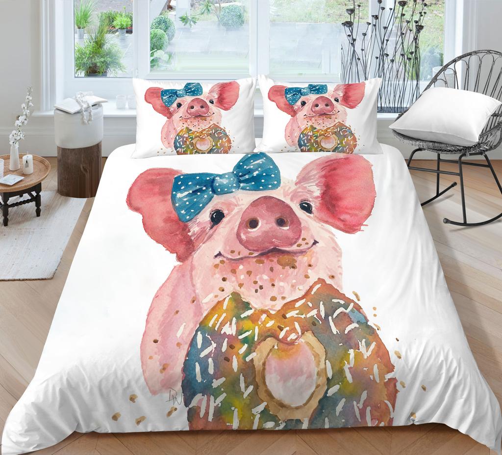 Комплект постельного белья на тему животных, роскошное пуховое одеяло и наволочка с 3D-принтом, 2/3 предмета, полноразмерное постельное белье из Австралии, Германии, США и Великобритании