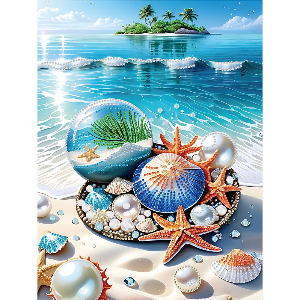 5D DIY Seashell Diamond Painting Series Частичная специальная форма сверла Diamond Painting Seashell Kit Decoration