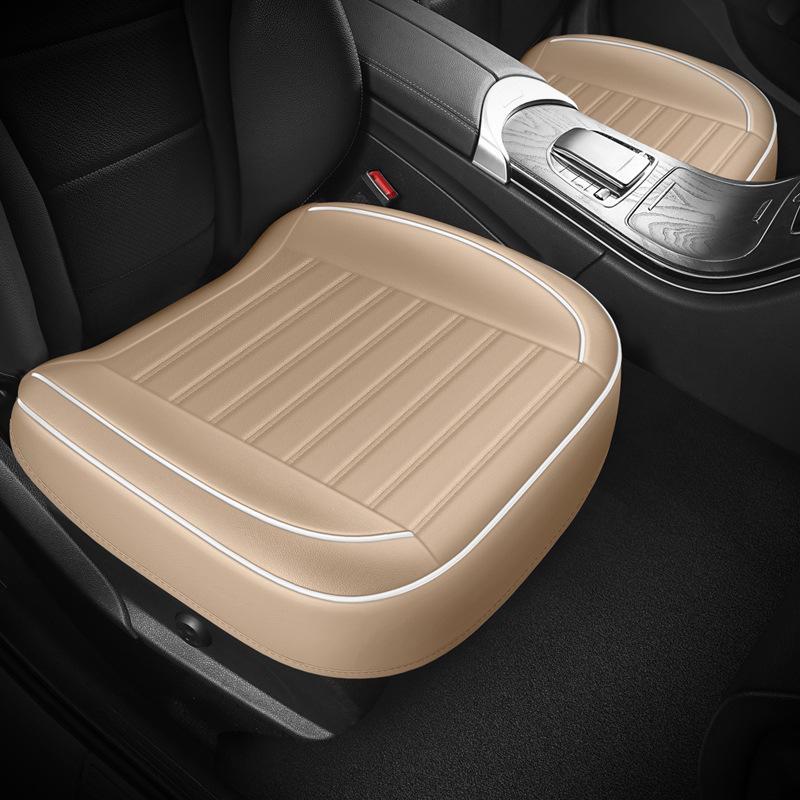 Комплект кожаных чехлов для автомобильных сидений 3D, цельный, без спинки, дышащий, универсальный, подходит для всех сезонов, маленький размер