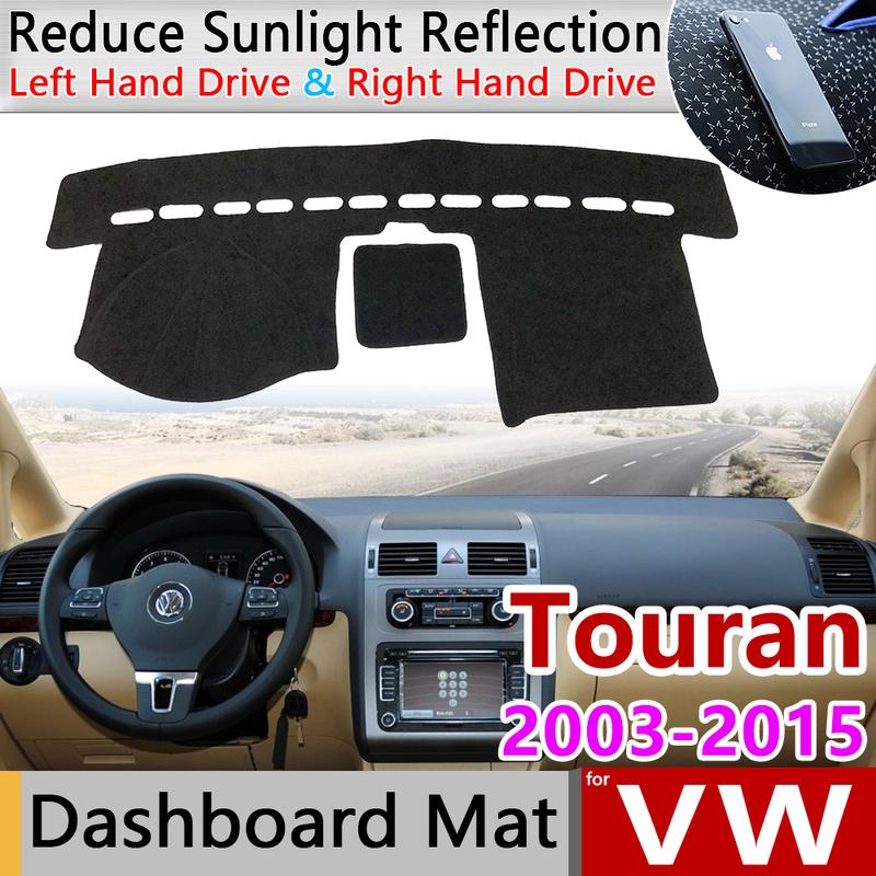 Противоскользящий коврик для Volkswagen VW Touran MK1 2003 ~ 2015, противоскользящий коврик для приборной панели, солнцезащитный козырек, аксессуары для приборной панели 2004 2005 2010 2011 2012