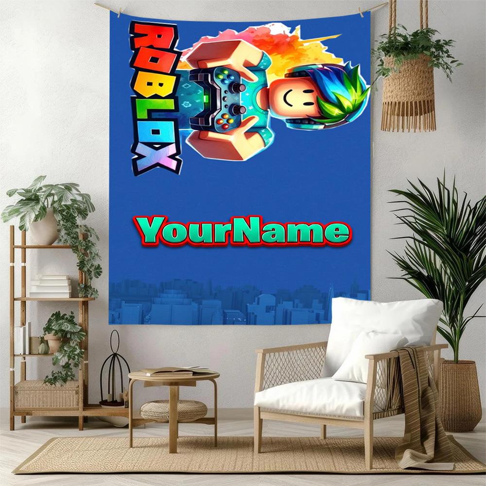 Roblox Custom Your Name Wall Decor Tapestry Art For Pet Memorial Birthdaywedding Party Backdrop Family Gift